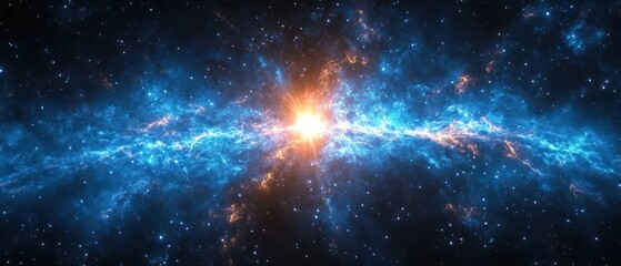 Obraz premium Cosmic explosion of colors in a star galaxy