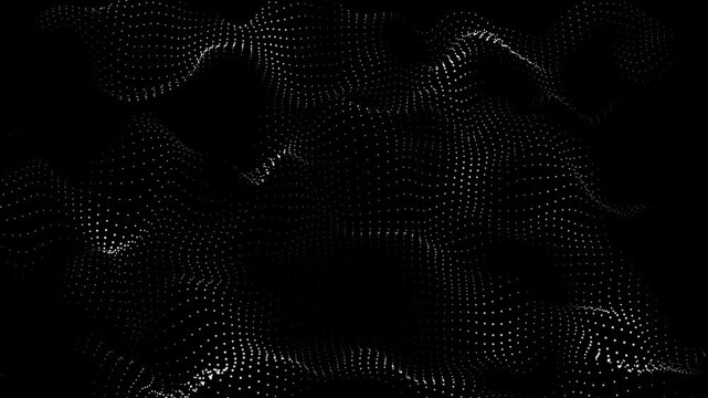 Abstract and technology dots wave background animation. digital Dot background animation.