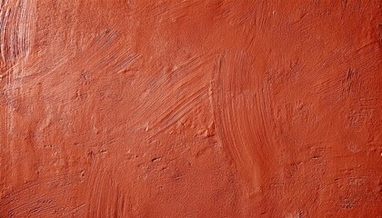 Naklejka premium A bold reddish-brown painted texture featuring prominent brushstrokes and a matte finish.