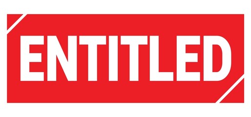 ENTITLED text written on red stamp sign.