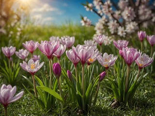 Fototapeta premium spring background