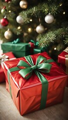 Red Christmas Present Detail