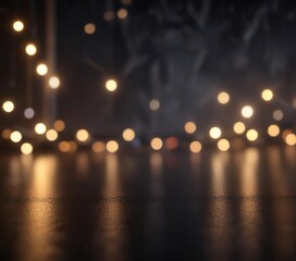 Soft focus scene with twinkling lights on a dark background, atmospheric, glowing