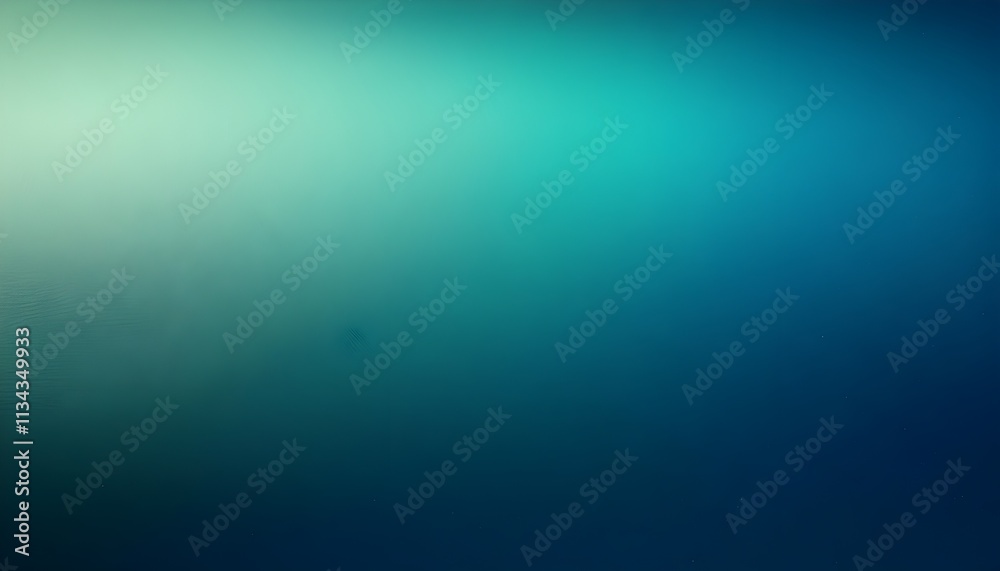 Poster a grainy gradient background in teal green and blue tones, featuring a soft glowing noise text