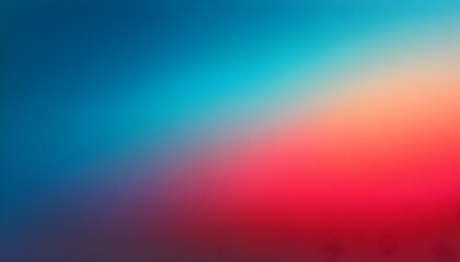 A grainy gradient background in teal red and blue tones, featuring a soft glowing noise text