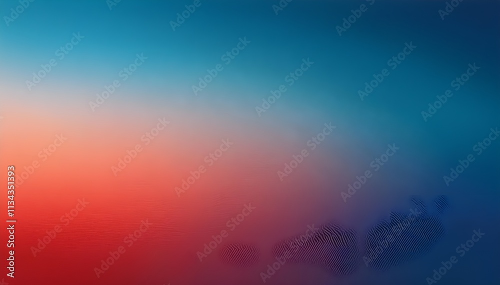 Aufkleber a grainy gradient background in teal red and blue tones, featuring a soft glowing noise text