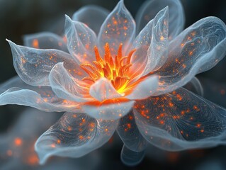 Celestial flower blossom fantasy garden high fidelity capture ethereal atmosphere close-up perspective magical beauty