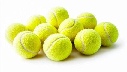 Photo of a Tennis Ball Isolated on a White Background with Clipping Path