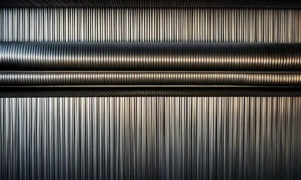 Abstract Metallic Texture:  Layered Parallel Lines and Cylinders