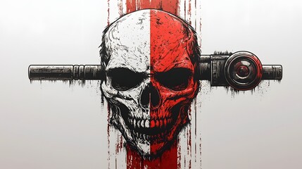Menacing Skull Gaming Logo