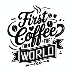 Coffee shirt designs | motivational typography t shirt design