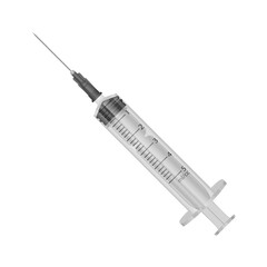 Realistic syringe, Isolated medicine syringe vector illustration
