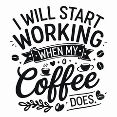 Coffee shirt designs | motivational typography t shirt design