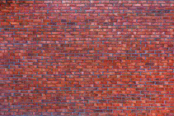 Red  brick wall for background and texture