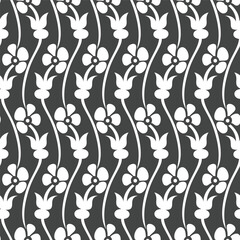 Vector illustration leaves seamless pattern. Floral organic background.