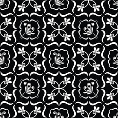 Abstract geometric seamless pattern. Black and white. Modern stylish texture. Vector background.