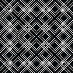 Floral seamless pattern with baroque style ornament. Modern stylish texture. Black and white. Repeating vector background.