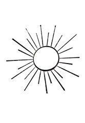 sun outline sketchy png