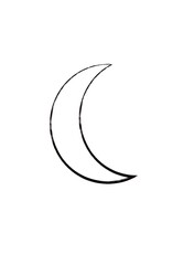 Moon sketch outline png 