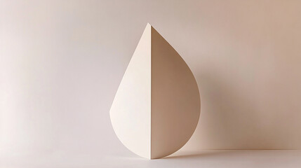 Fototapeta premium Geometric minimalism contemporary art in a studio with light and white background
