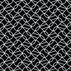 Naklejka premium Abstract geometric seamless pattern. Black and white. Modern stylish texture repeating vector background.