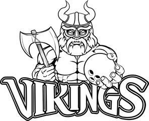 Viking Bowling Sports Mascot