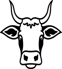 Cow head vector illustration
