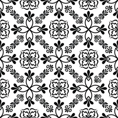 Abstract seamless pattern. Black and white. Modern stylish texture. Vector background.