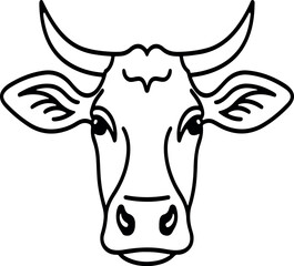 Cow head vector illustration