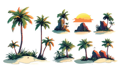set of island icons