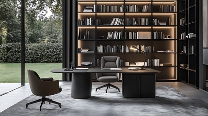 Interior Design Illustration Featuring Modern Furniture and Stylish Decor Elements