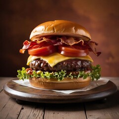 hamburger on a plate