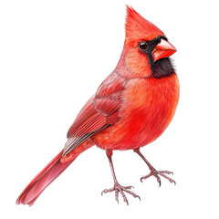 Vibrant Northern Cardinal: A Detailed Illustration