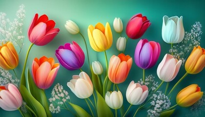 tulips in the garden