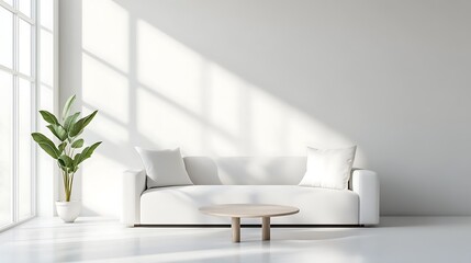 Interior Design Illustration Featuring Modern Furniture and Stylish Decor Elements