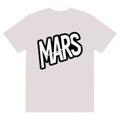 mars planet t shirt fashion lifestyle vector illustration template design © katsumatakun