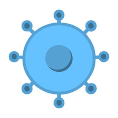 B cell adaptive immune system flat color vector illustration template design