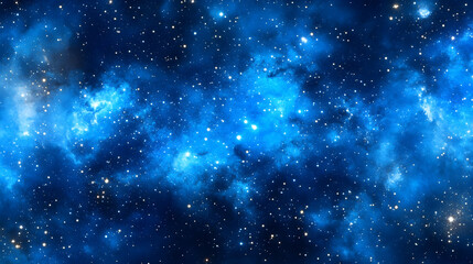 Obraz premium Blue nebula cosmic background with stars.
