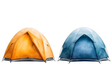 Camping adventure colorful tents in nature outdoor photography scenic view relaxation