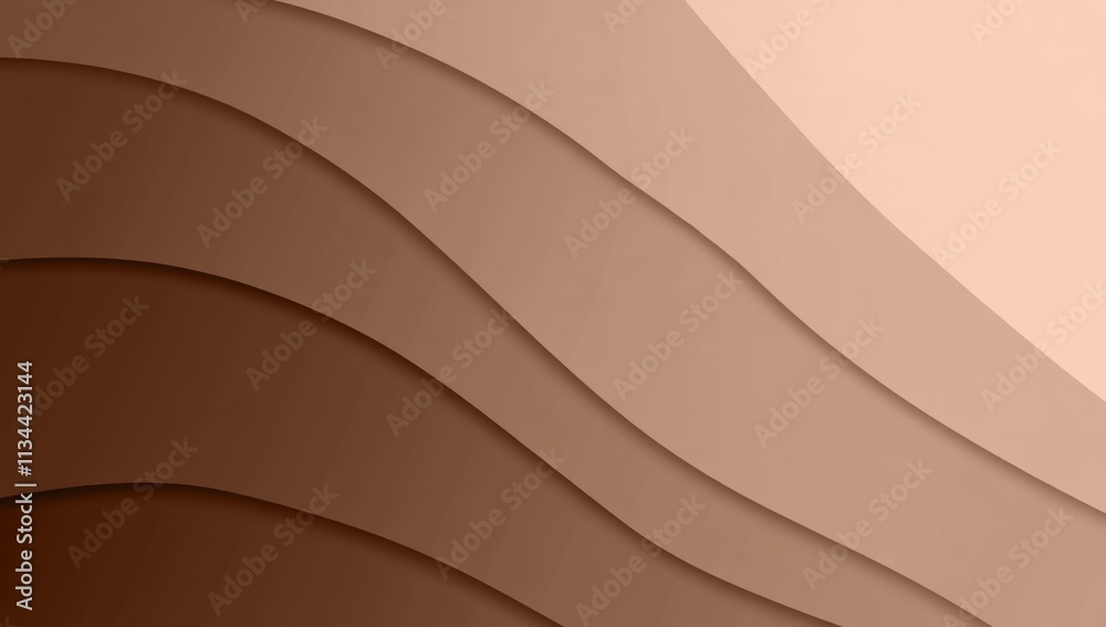 Poster A soft brown mocha mousse gradient background with subtle wavy lines, perfect for creating an elegant and sophisticated atmosphere in your designs.