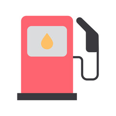 icon Illustration of gas pump design with fuel droplet, ideal for gas stations, petroleum industry, and automotive themed designs. isolated white background editable, eps 10.