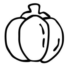 Pumpkin Vegetable Line Icon
