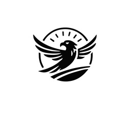 Powerful eagle logo design, perfect for a strong brand identity. Modern Phoenix Bird Logo - Elegant Abstract Eagle  Logo Design.