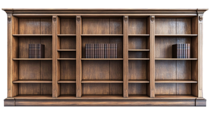 Classic Bookcase for Organising Books & D�cor - Isolated on White Background