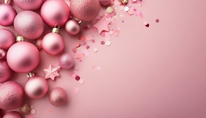 pink christmas balls