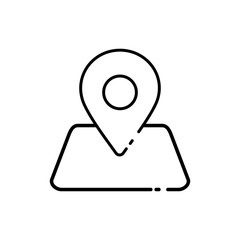 icon pin  map. Suitable for web design or locationbased apps. Perfect for indicating specific points visually.isolated white background editable,eps 10.