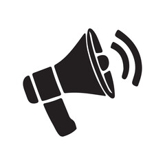 Megaphone icon. Megaphone sign vector illustration isolated on white background.