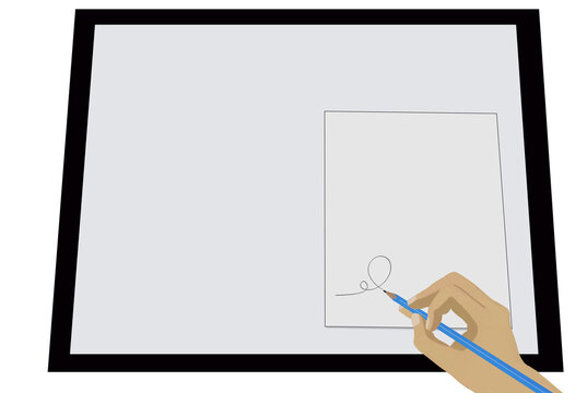 Illustration of a drawing board