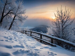 Naklejka premium winter background