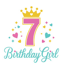 Happy birthday wishes for seven year old girls.